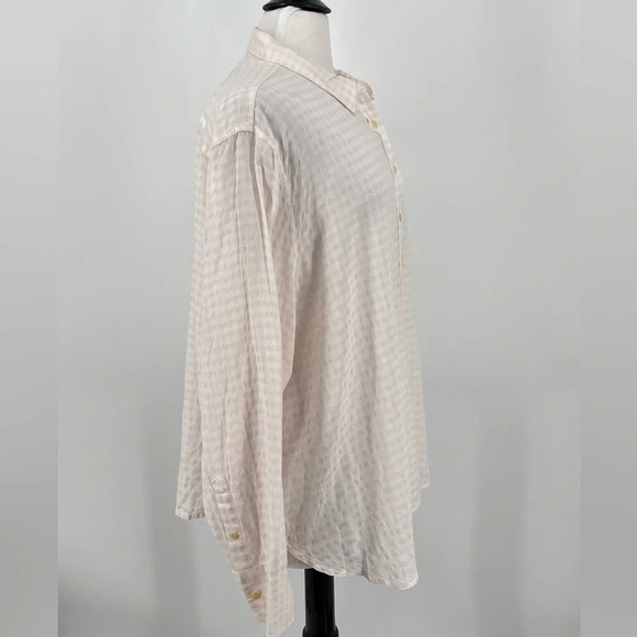 J Crew Classic Fit Popover Shirt In Soft Gauze Gingham - Picture 3 of 8